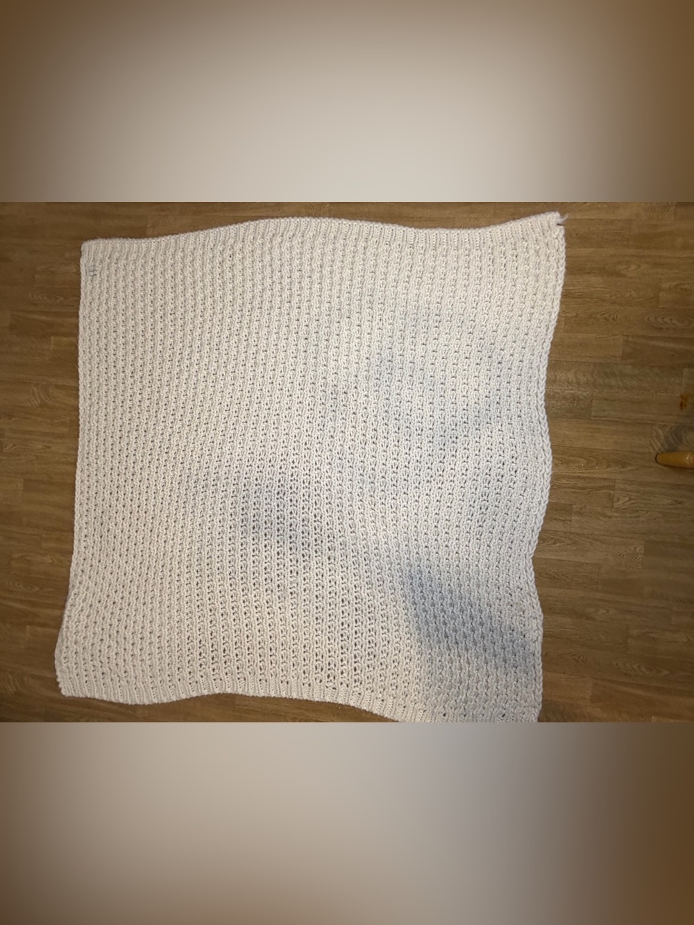 Hearth & Hand Magnolia White Chunky Knit Throw Blanket 50x60 Textured